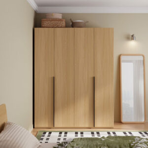 林氏木業北歐原木風四門衣櫃 UE1D