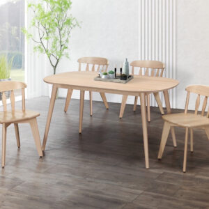 山毛櫸原木1.4M餐桌椅組(一桌四椅) AA001