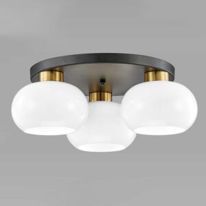 玻璃燈罩吸頂燈（燈泡*3）