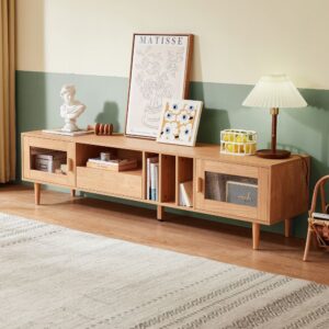 林氏木業溫馨北歐風多功能1.8M儲物電視櫃 PE1M